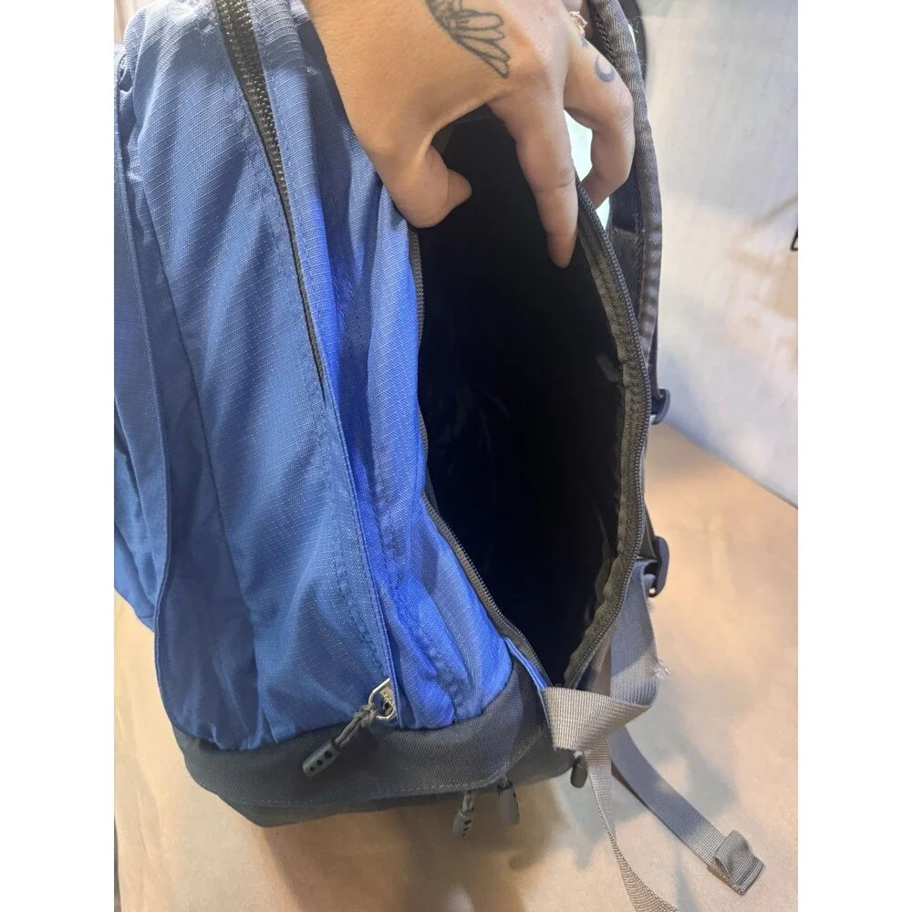 L.L.Bean 20L Nylon Hiking Daypack Backpack Blue/Gray w/ 15
